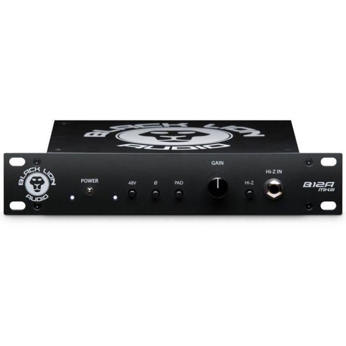 Black Lion B12A Mk3 Single Channel 312A-Style Preamp front angled view