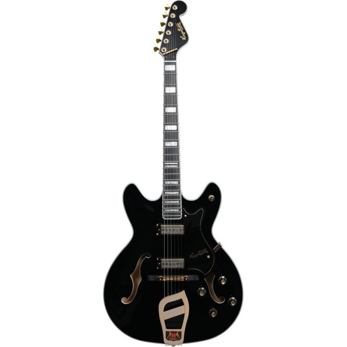 Hagstrom '67 Viking II Electric Guitar, Black Front