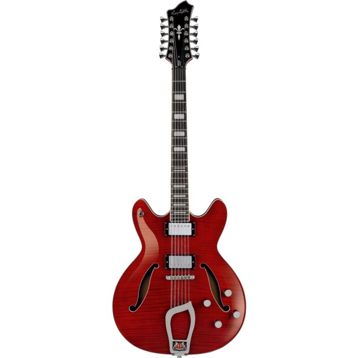 Hagstrom Viking Deluxe 12 String, Wild Cherry Transparent Front