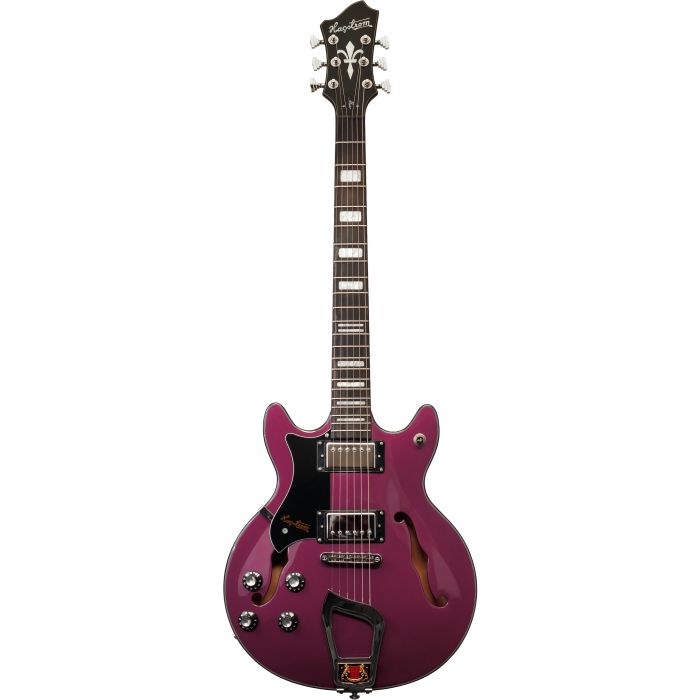 Hagstrom Alvar Electric Guitar, L/H Met.Mid.Purple front