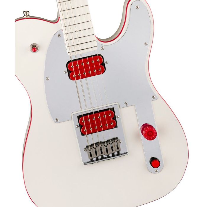 Fender John 5 Ghost Telecaster MN Arctic White, body closeup