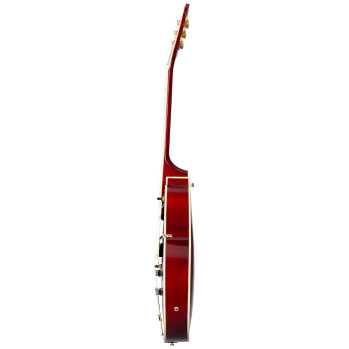 Epiphone Broadway Wine Red 2, side-on view