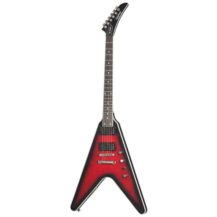 Epiphone Dave Mustaine Prophecy V Dark Red Burst, front view