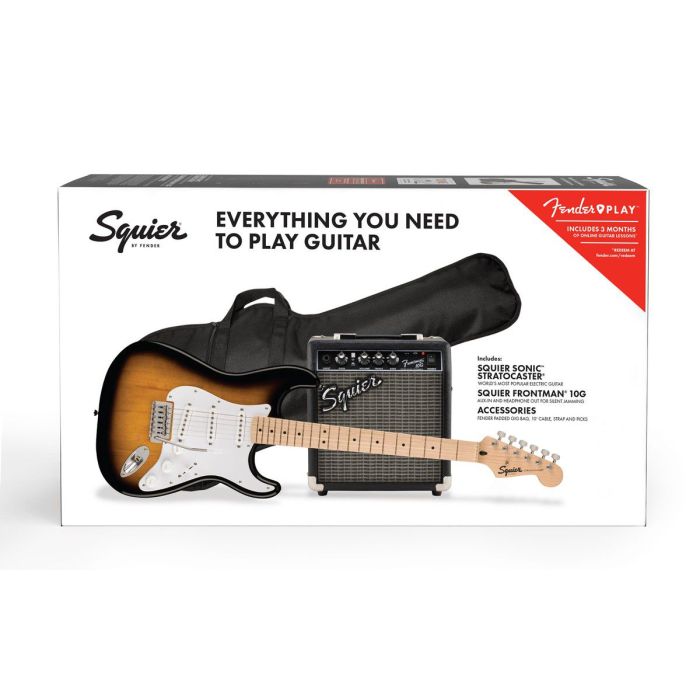 Squier Sonic Stratocaster Pack MN, 2-Color Sunburst boxed