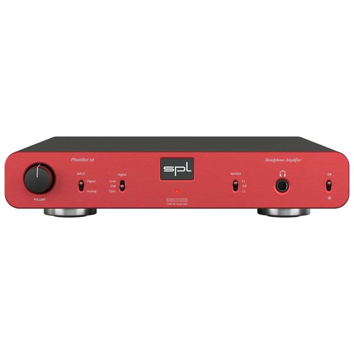 SPL Phonitor se Headphone Amplifier, Red Front