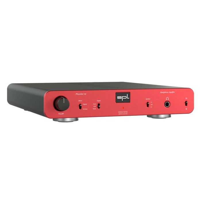 SPL Phonitor se Headphone Amplifier, Red Angled