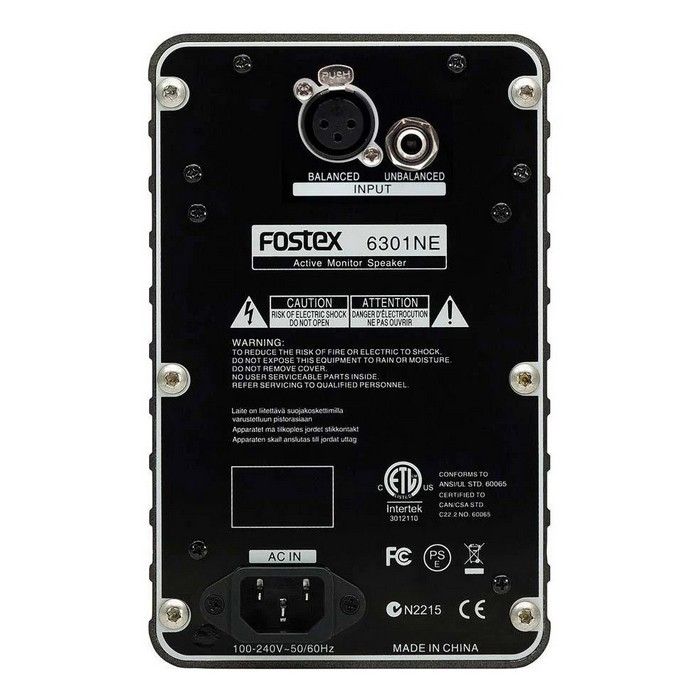 Fostex 6301n Powered Monitor Single E, rear view