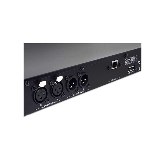 Fostex Rm3dt Stereo 1u Rackmount Speaker With Dante, front panel closeup