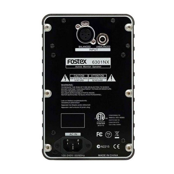 Fostex 6301n Powered Monitor Single X, rear view