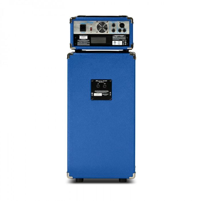 Ampeg Ltd Edition Micro VR Head and Cab Stack, Blue rear view