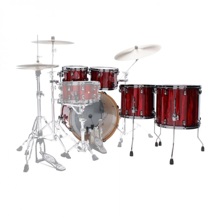 Tama Starclassic Performer 5pc limited edition shell set in Crimson Red Waterfall back