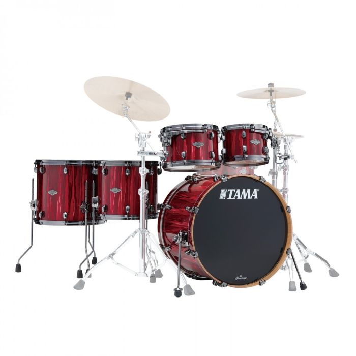 Tama Starclassic Performer 5pc limited edition shell set in Crimson Red Waterfall front