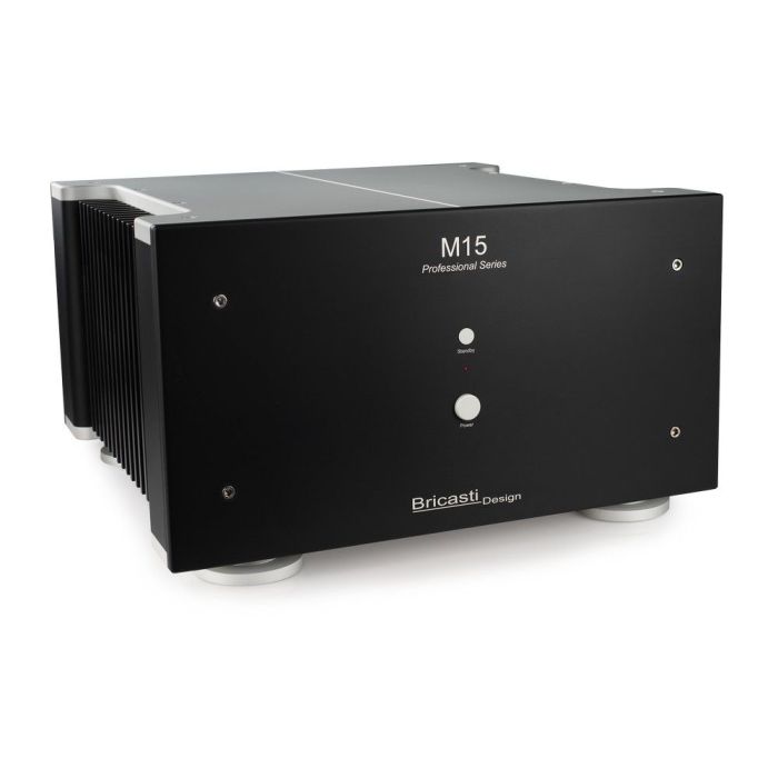 Bricasti M15 Pro Professional Stereo Power Amplifier, right angled view