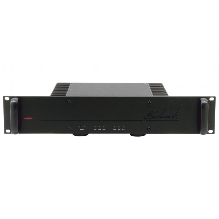 Benchmark Ahb2 High Res Amplifier Rackmounted Black, front view