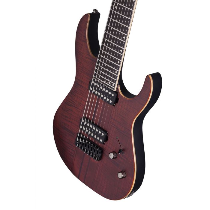 Schecter Banshee Elite-8 in Cat's Eye Pearl Angle
