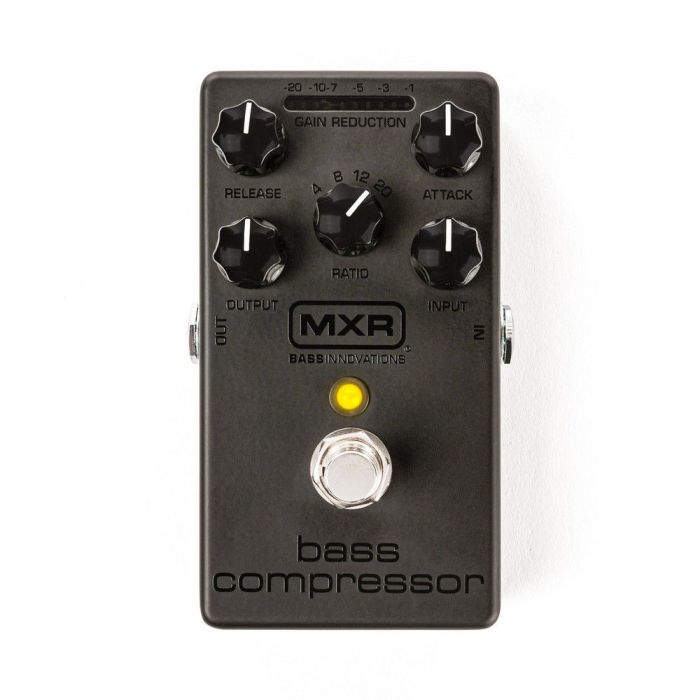 MXR M87 Bass Compressor Blackout Series Pedal top-down view
