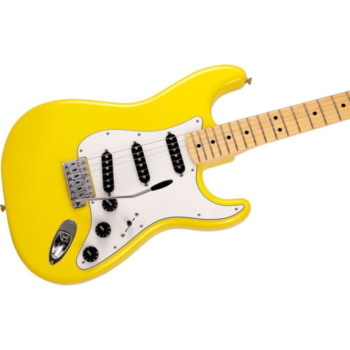 Fender MIJ Ltd International Color Stratocaster MN, Monaco Yellow angled view