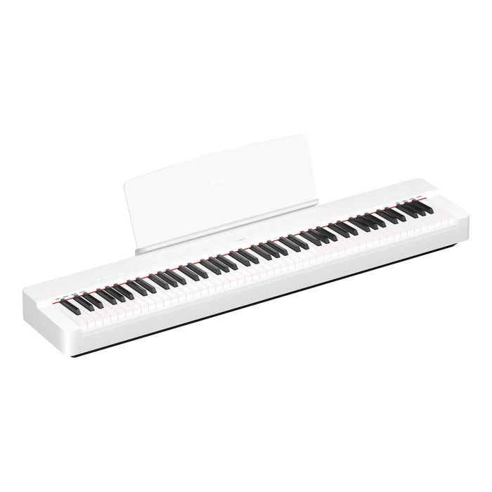 Yamaha P-225 Digital Piano Keyboard White Angled