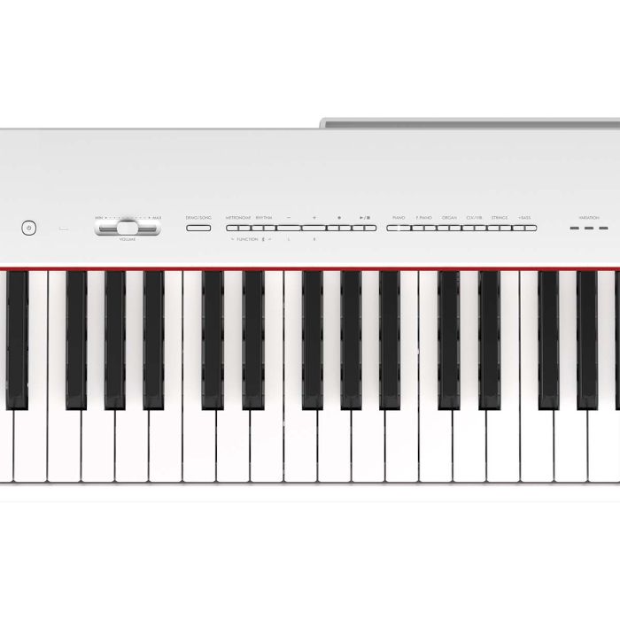 Yamaha P-225 Digital Piano Keyboard White Controls Close Up