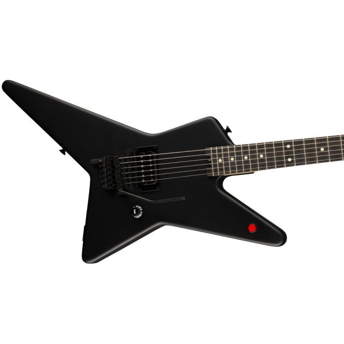 EVH Limited Edition Star EB Stealth Black, angled closeup view