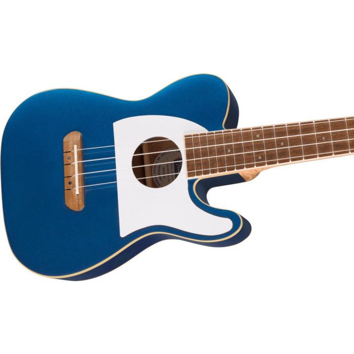 Fender Fullerton Tele Uke WN WPG Lake Placid Blue, body closeup