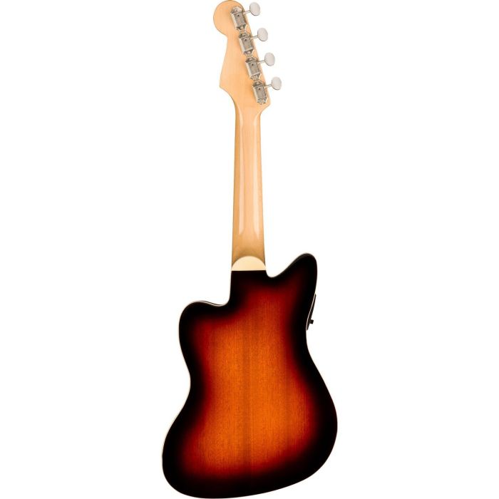 Fender Fullerton Jazzmaster Uke WN TSPG 3 Color Sunburst, rear view