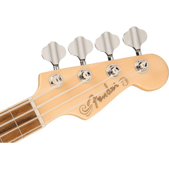 Fender Fullerton Precision Bass Uke WN TSPG Olympic White, headstock front