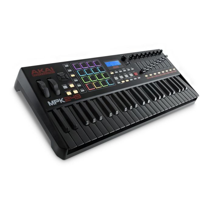 Akai MPK249 Controller Keyboard, Limited Edition All Black Angled