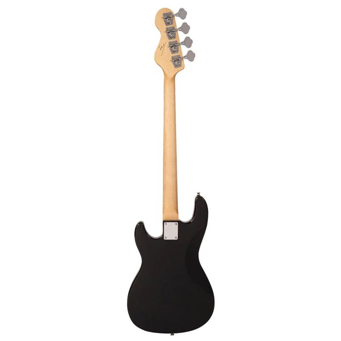 Encore E40 Blaster Bass Guitar, Gloss Black rear view