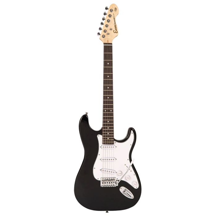 Encore E60 Blaster Electric Guitar, Gloss Black front view