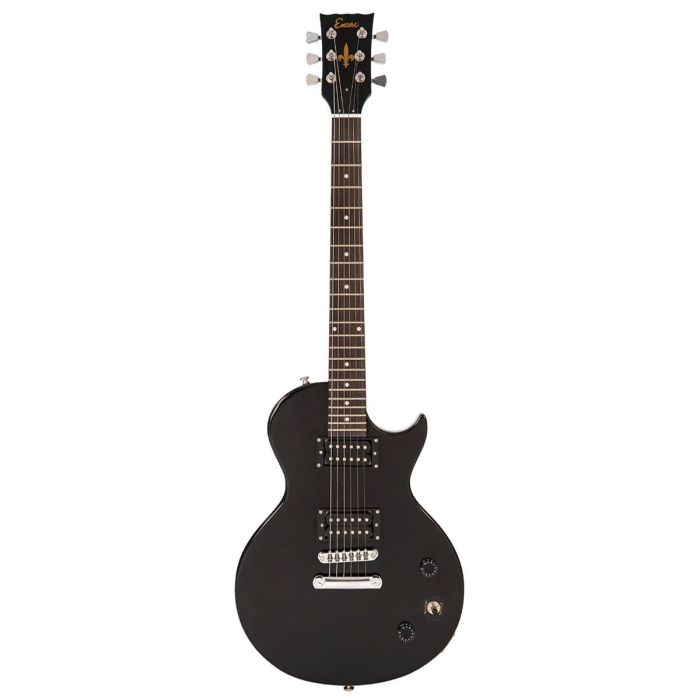 Encore E90 Blaster Electric Guitar, Gloss Black front view