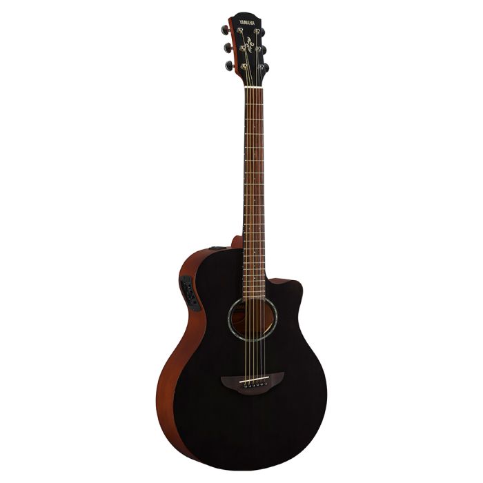 Yamaha APX600M Electro-Acoustic Guitar, Smokey Black Angled