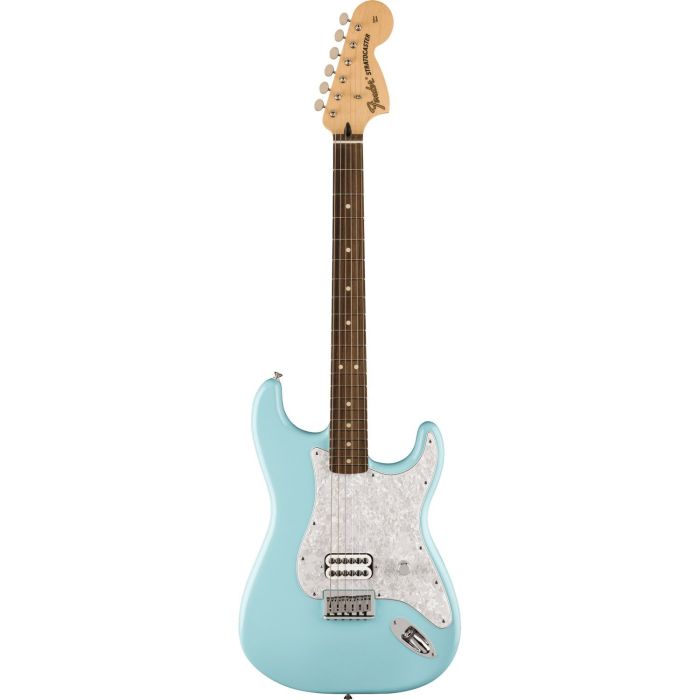 Fender Tom Delonge Stratocaster Rw Daphne Blue, front view