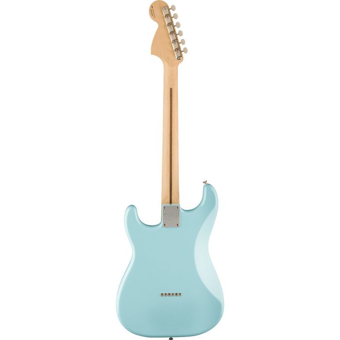 Fender Tom Delonge Stratocaster Rw Daphne Blue, rear view