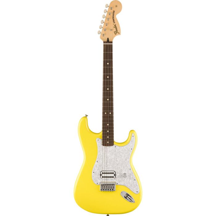 Fender Tom Delonge Stratocaster Rw Graffiti Yellow, front view