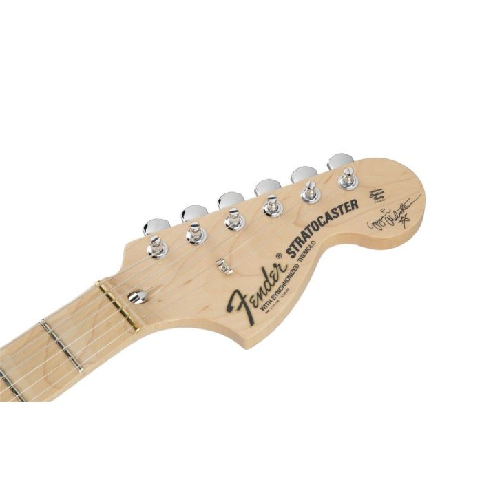 Fender MIJ Yngwie Malmsteen Stratocaster MN, Vintage White headstock front