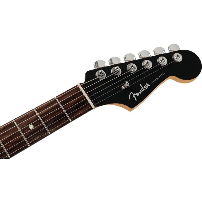 Fender Ltd Ed Made In Japan Elemental Stratocaster HH RW Stone Black, headstock front