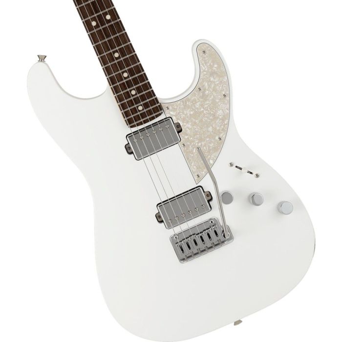 Fender Ltd Ed Made In Japan Elemental Stratocaster HH RW Nimbus White, body closeup