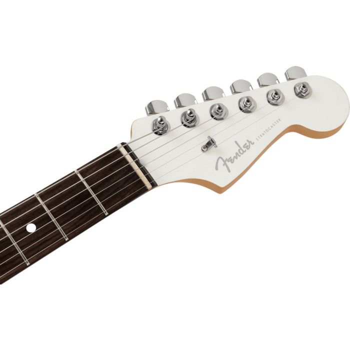 Fender Ltd Ed Made In Japan Elemental Stratocaster HH RW Nimbus White, headstock front
