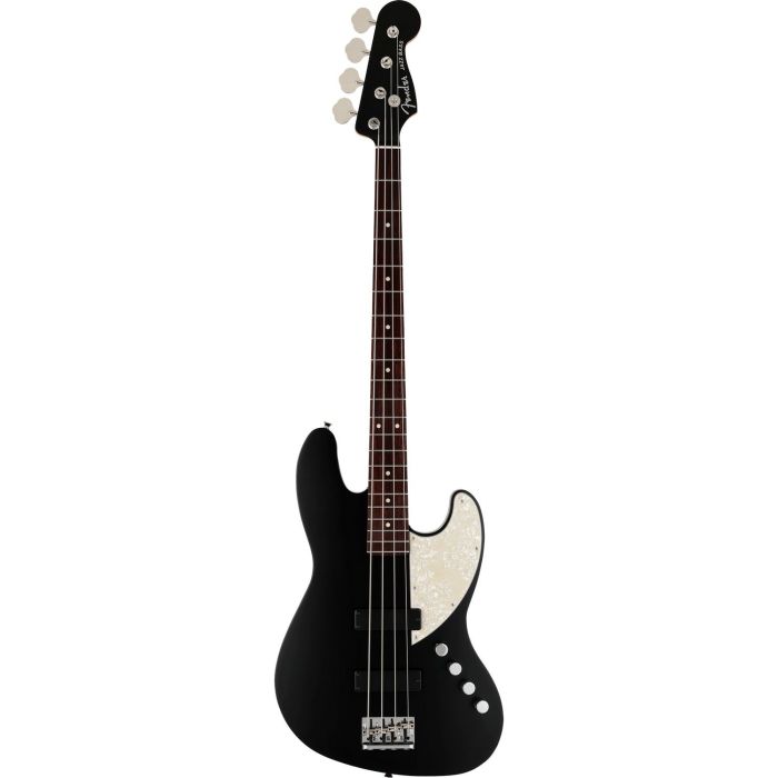 Fender Ltd Ed Made In Japan Elemental Jazz Bass HH RW Stone Black, front view