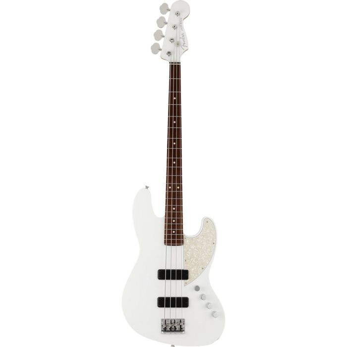 Fender Ltd Ed Made In Japan Elemental Jazz Bass HH RW Nimbus White, front view