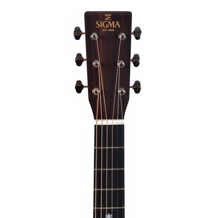 Sigma SDM-10E Electro Acoustic Guitar headstock closeup