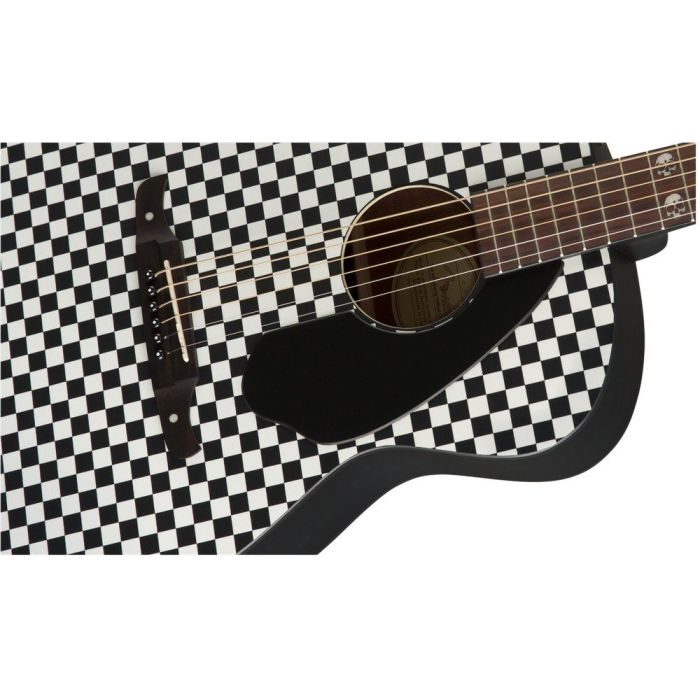 Fender Tim Armstrong Hellcat WN, Checkerboard body closeup