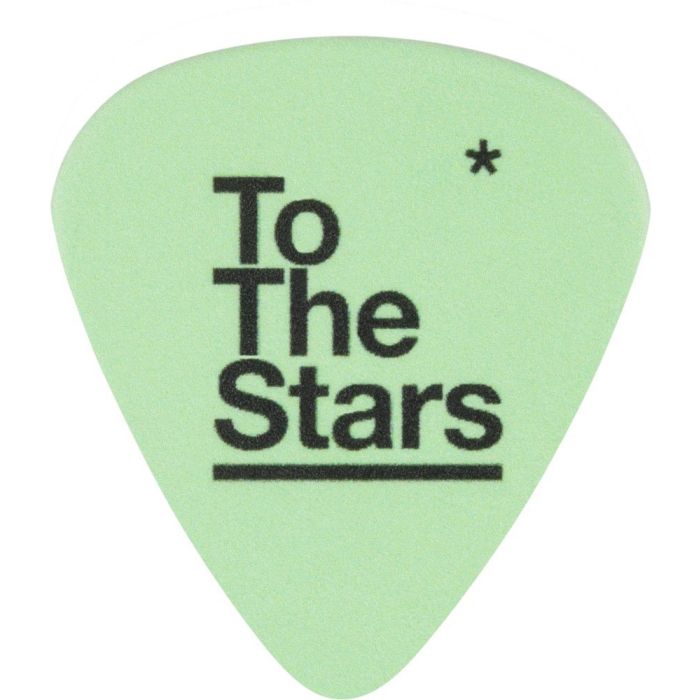 Fender Tom Delonge 351 Celluloid Picks, To The Stars green pick