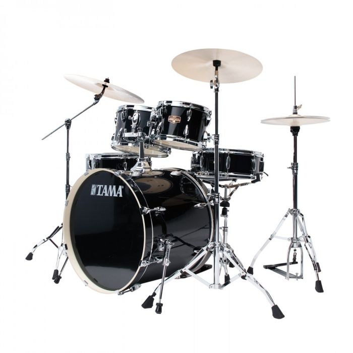 Tama Imperialstar 6pc Kit With Hardware Hairline Black side angle