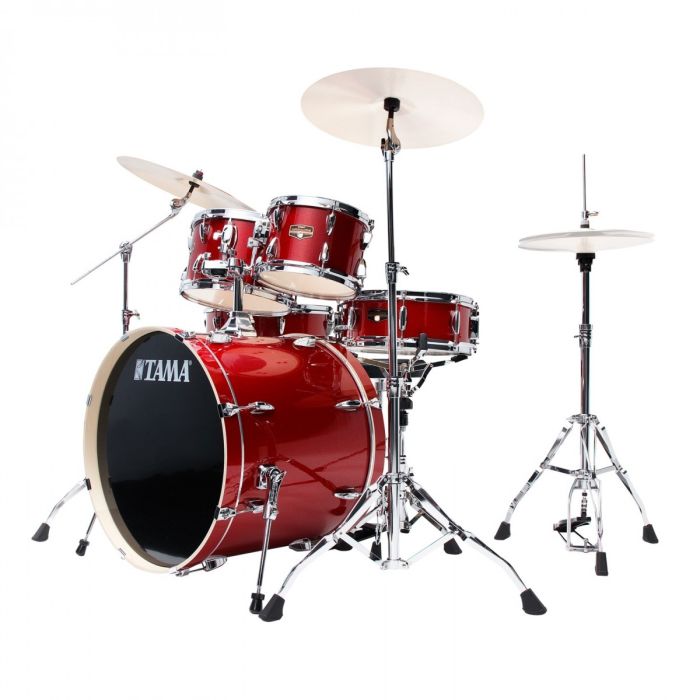 Tama Imperialstar 5pc Kit With Hardware Burnt Red Mist side angle