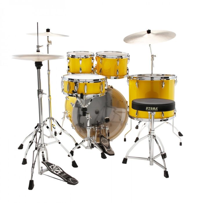 Tama Imperialstar 5Pc Kit With Hardware-Electric Yellow back