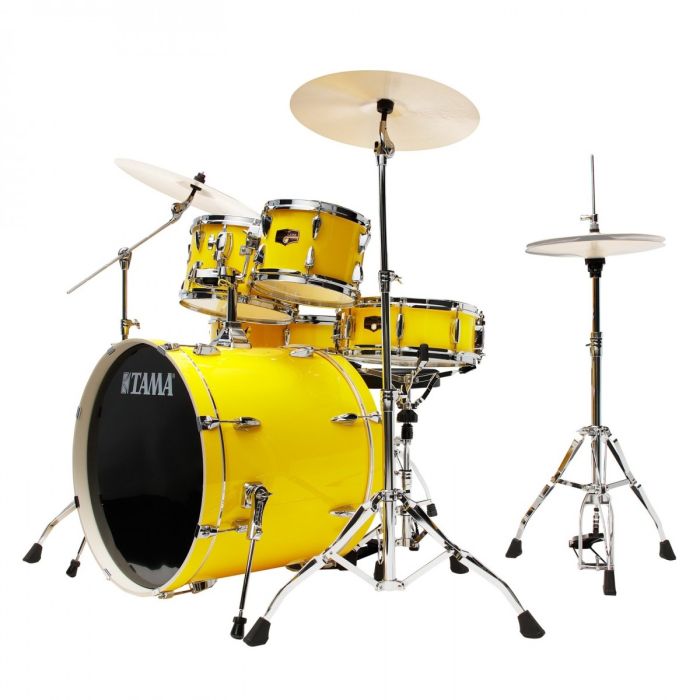 Tama Imperialstar 5Pc Kit With Hardware-Electric Yellow side angle