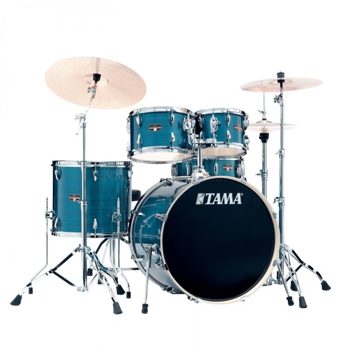 Tama Imperialstar 5Pc Kit With Hardware Hairline Blue front