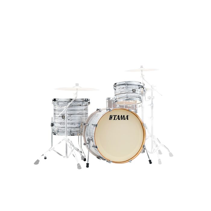 Tama Superstar Classic Maple 3 Piece Shell Pack Ice Ash Wrap Duracover front